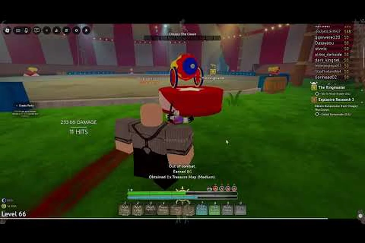 Grand Blue Buggy Clown: Pelea contra Barrel Clown y cofre del jefe mundial